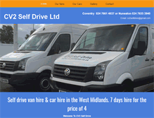 Tablet Screenshot of cv2selfdrive.co.uk